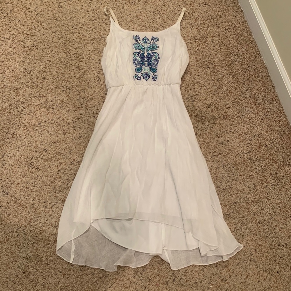 White embroidered dress